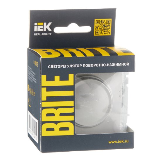 Диммер IEK Brite СС10-1-0-БрС встраиваемый сталь поворотно-нажимной (BR-D20-0600-K46)