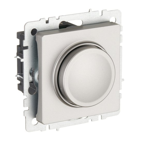 Диммер IEK Brite СС10-1-0-БрС встраиваемый сталь поворотно-нажимной (BR-D20-0600-K46)