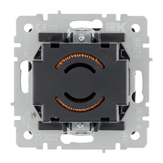 Диммер IEK Brite СС10-1-0-БрС встраиваемый сталь поворотно-нажимной (BR-D20-0600-K46)