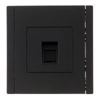 Розетка компьютерная IEK Forte&Piano FP132 встраиваемая черная RJ45 (FP-K10-1-K02)