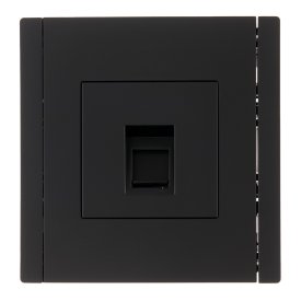 Розетка компьютерная IEK Forte&Piano FP132 встраиваемая черная RJ45 (FP-K10-1-K02)