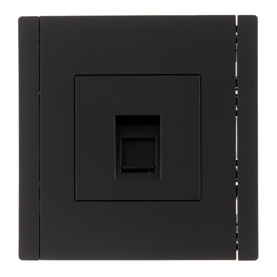 Розетка компьютерная IEK Forte&Piano FP132 встраиваемая черная RJ45 (FP-K10-1-K02)
