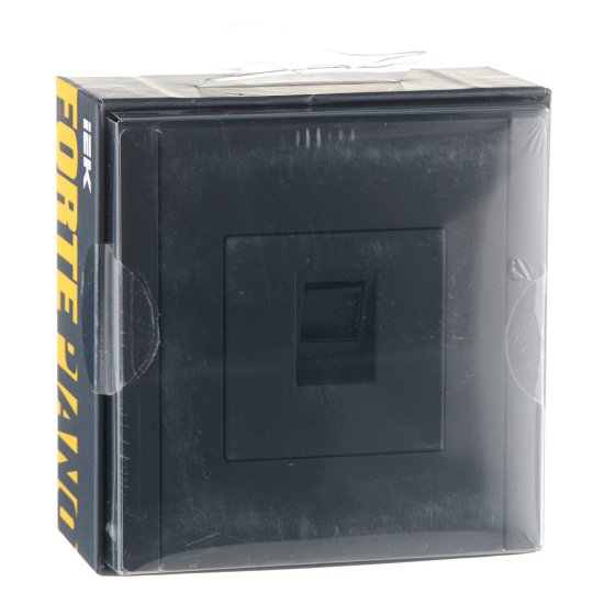 Розетка компьютерная IEK Forte&Piano FP132 встраиваемая черная RJ45 (FP-K10-1-K02)