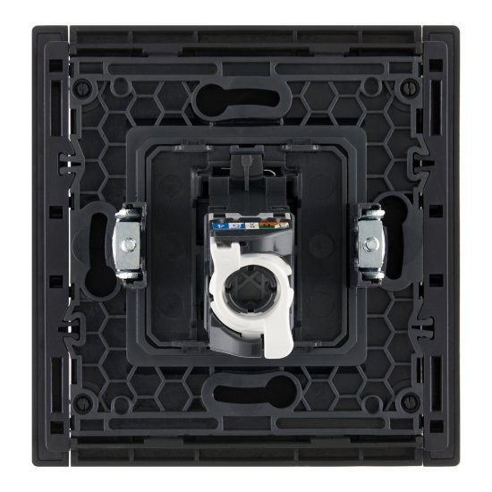 Розетка компьютерная IEK Forte&Piano FP132 встраиваемая черная RJ45 (FP-K10-1-K02)