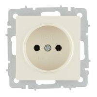 Розетка IEK Brite РС10-1-0-БрКр встраиваемая бежевая (BR-R10-10-K10)