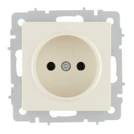 Розетка IEK Brite РС10-1-0-БрКр встраиваемая бежевая (BR-R10-10-K10)