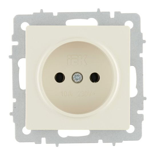 Розетка IEK Brite РС10-1-0-БрКр встраиваемая бежевая (BR-R10-10-K10)
