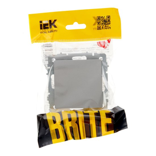 Вывод кабеля IEK Brite МВ10-БрС встраиваемый сталь (BR-VK10-0-K46)