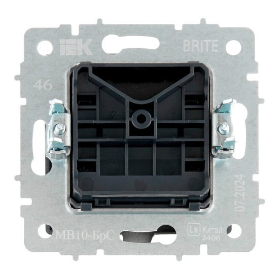 Вывод кабеля IEK Brite МВ10-БрС встраиваемый сталь (BR-VK10-0-K46)