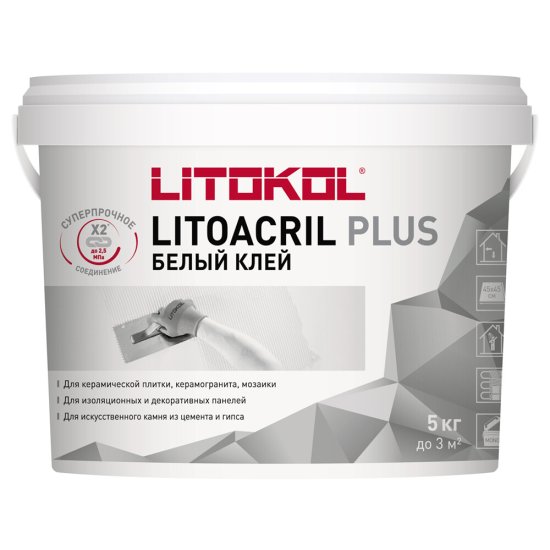 Клей для плитки Litokol Litoacril Plus готовый 5 кг
