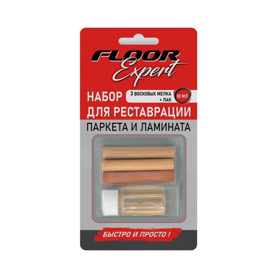 Восковые мелки и паста для восстановления паркета и ламината цвет коричневый