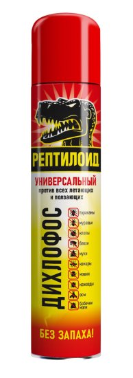 Инсектицид для защиты от ползающих насекомых Рептилоид Дихлофос аэрозоль 200 мл