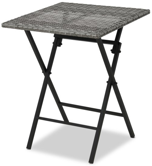 Стол складной Zena 60x74 см искусственный ротанг серый