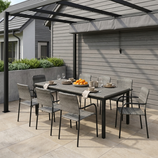 Кресло садовое Zena 61x57x85 см пластик серый