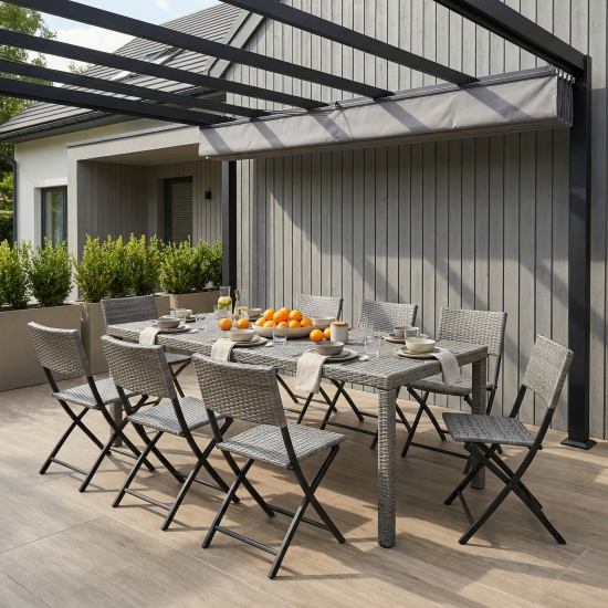 Стул складной Zena 46x102 см пластик серый