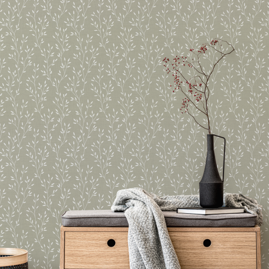 Обои флизелиновые KREAFORTA Tarusa зеленые 1.06 м KF72441-71