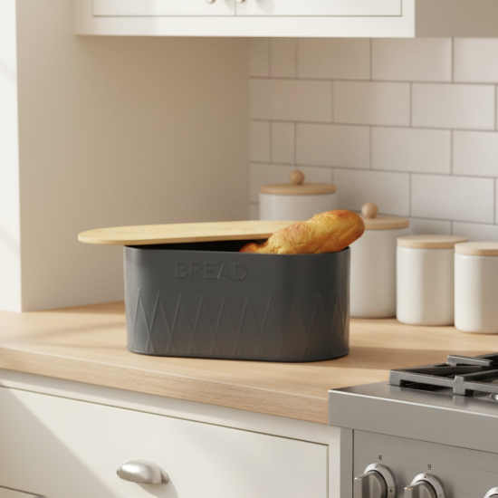 Хлебница Vidage VK2309Bl 15x17.6x33.5 см бамбук цвет черный