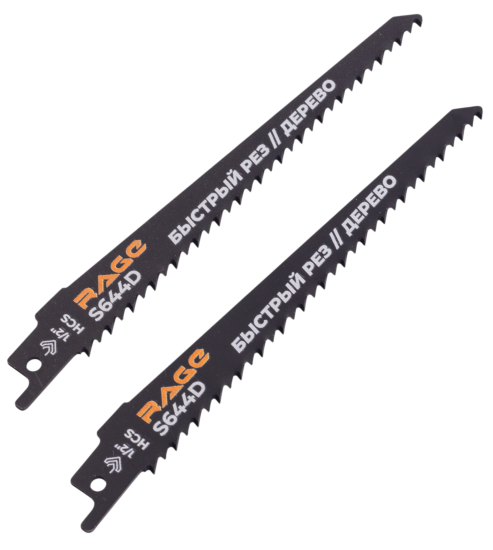 Полотно для сабельной пилы по дереву Rage S644D 150 мм 2 шт.