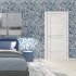 Дверь межкомнатная глухая Моско 90x200 см ПВХ цвет орех луч айс с замком и петлями