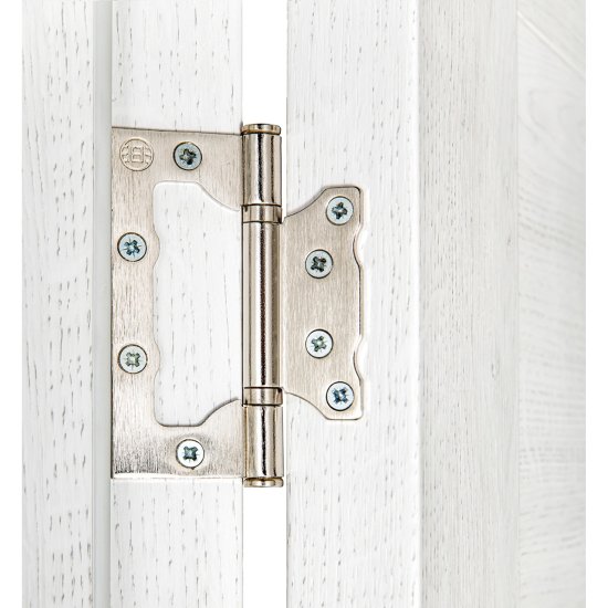 Дверь межкомнатная со стеклом Моско 80x200 см ПВХ цвет орех луч айс с замком и петлями