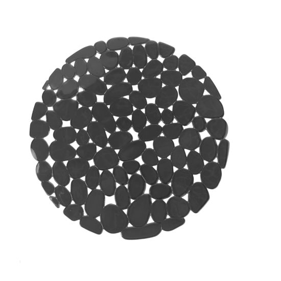 Коврик для мойки 29x29 см ПВХ цвет серый