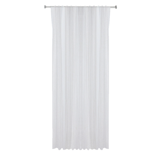 Тюль на ленте со скрытыми петлями Дождь 300x280 см цвет белый