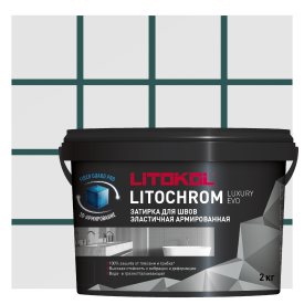 Затирка цементно-полимерная Litokol Litochrom Luxury Evo цвет LLE 383 зеленый мох 2 кг