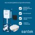 Комплект инсталляция и унитаз Santek Нортон, безободковый с микролифтом, клавиша цвет черный