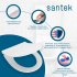 Комплект инсталляция и унитаз Santek Нортон, безободковый с микролифтом, клавиша цвет черный