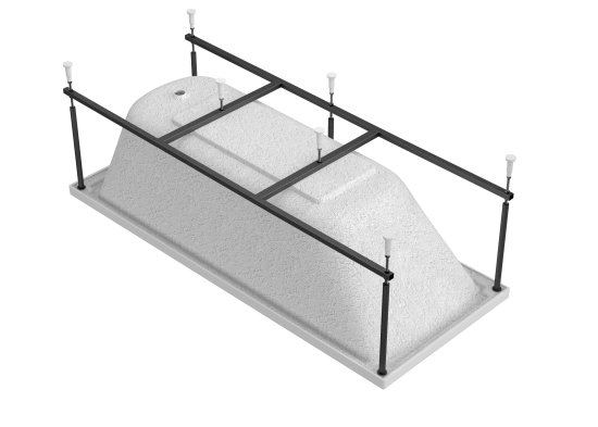 Ванна Cersanit Lara акриловая с каркасом 170x70 см цвет белый