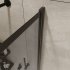 Ширма на ванну раздвижная 98x150 см дымчатое стекло профиль черный тонированный