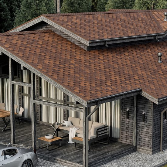 Черепица гибкая Шинглас Кадриль клен 3 кв.м