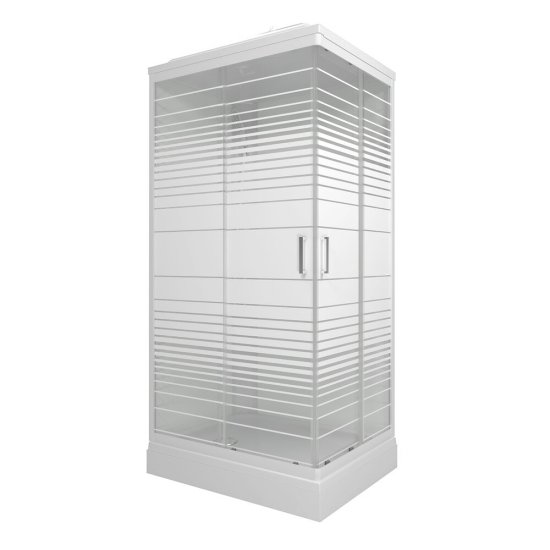 Душевая кабина Triton Квадро 100х80х228 см стекло прозрачное 4 мм с низким поддоном прямоугольник