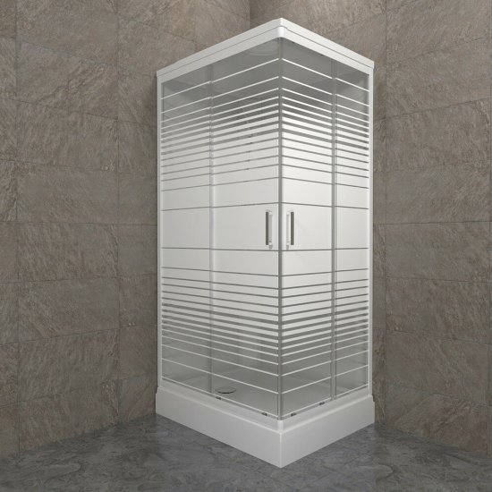 Душевая кабина Triton Квадро 100х80х228 см стекло прозрачное 4 мм с низким поддоном прямоугольник