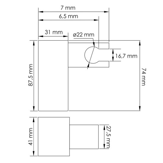 Держатель для лейки WasserKraft c регулировкой наклона пластик никель (A321)