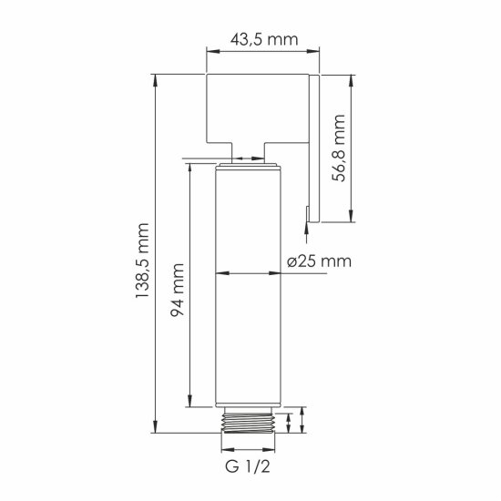 Лейка гигиеническая WasserKraft Asphe 7700 золото (A335)