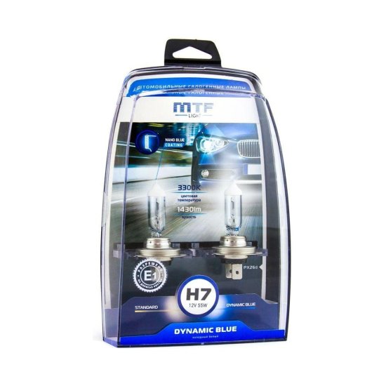 Газоразрядная лампа MTF Light DYNAMIC BLUE H7, 12V, 55W