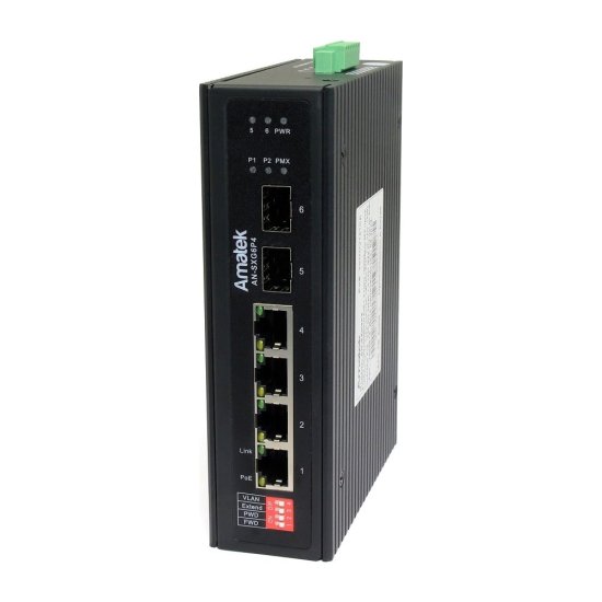 Шестипортовый гигабитный промышленный коммутатор Amatek AN-SXG6P4