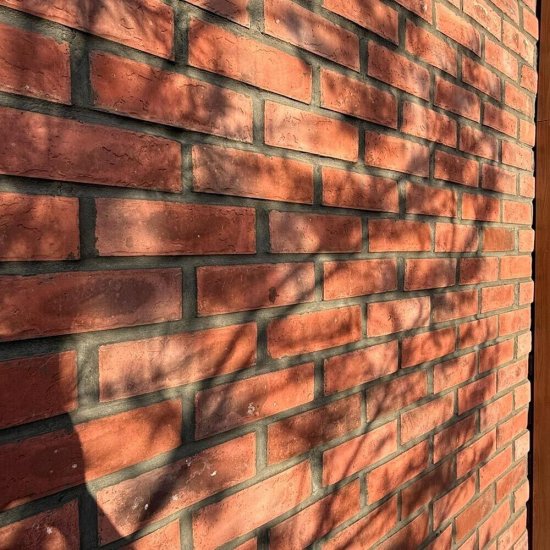 Искусственный камень Клинкер Стоун Прусский кирпич красный стандарт (48 шт.=1 кв.м)