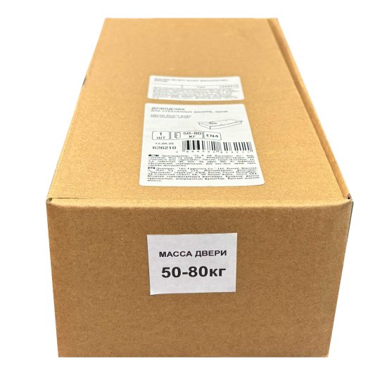 Доводчик для двери стеклянной 80 кг сталь цвет хром