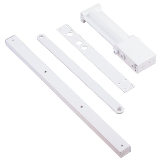 Доводчик для двери 80 кг сталь цвет белый