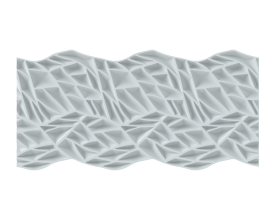 Стеновая панель 3D Dekohaus Rami Люкс белая 90x45 см 2 шт.