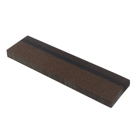 Черепица гибкая коньково-карнизная Шинглас коричневый базальт 12/20 пог.м 5 кв.м