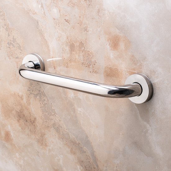 Поручень для ванной РМС 380 мм нержавеющая сталь хром (A1027)