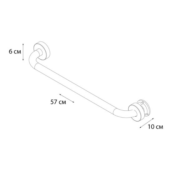 Поручень для ванной Fixsen Hotel 500 мм нержавеющая сталь хром (FX-31017C)