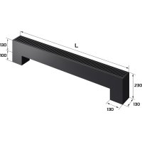 Напольный конвектор Royal Thermo STEP-130/130/1600-2-N-BL-LG-BL