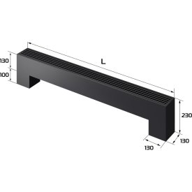 Напольный конвектор Royal Thermo STEP-130/130/1600-2-N-BL-LG-BL