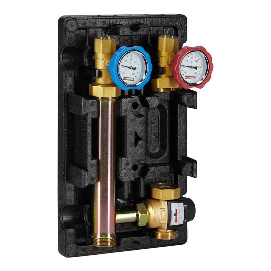 Насосная группа Rommer 35-60С 1 ВР(г) х 1 1/2 НР(ш) с термостатическим смесительным клапаном без насоса (RDG-1002-002501)