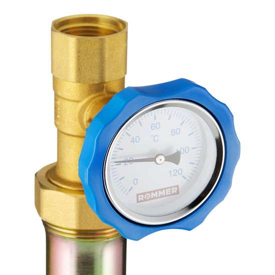 Насосная группа Rommer 1 ВР(г) х 1 1/2 НР(ш) с прямым контуром без насоса (RDG-1001-002501)