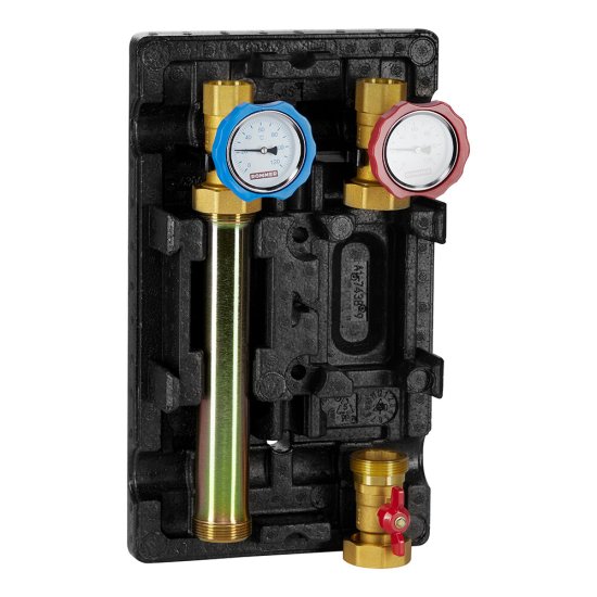 Насосная группа Rommer 1 ВР(г) х 1 1/2 НР(ш) с прямым контуром без насоса (RDG-1001-002501)